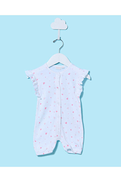 REDTAG Baby Pink And White Printed Romper Set (2 Piece)