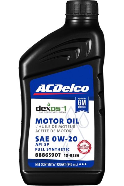 ACDELCO Full Synthetic Engine Oil 0W-20, 1 L (Dexos1 Gen2 OEM 10-9236)