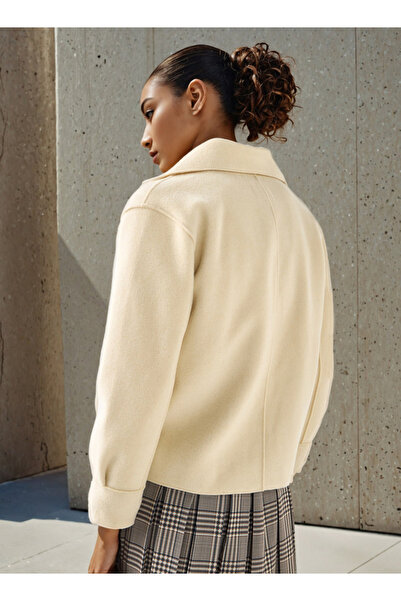 FAV Button Accent Felt Jacket