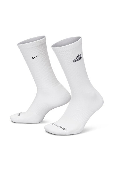 Nike Κάθεμερες κάλτσες με επένδυση, λευκές, unisex, καθημερινού στυλ