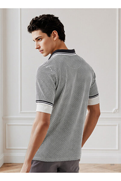 FAV Men's Short Sleeves Printed Polo T-shirt