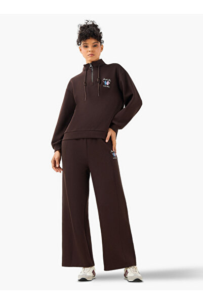 SP Characters Half Zip Sweatshirt with Lilo and Stitch Print