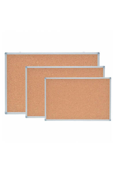 HUGOKIRTASİYE 120x200 Metal Çerçeve Mantar Pano