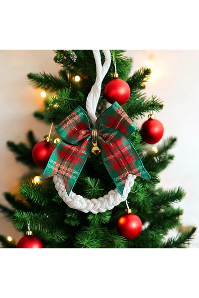 EGOMİ زينة شجرة عيد الميلاد من المكرامية 6 سم