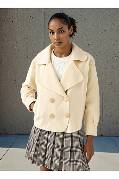 FAV Button Accent Felt Jacket