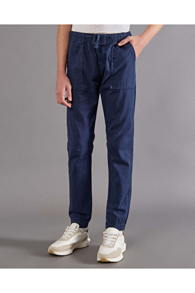REDTAG Senior Boys Navy Jogger Trouser