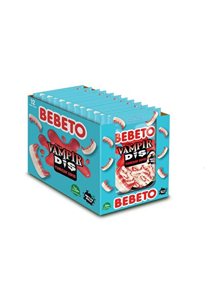 BEBETO أسنان دراكولا المصاصة للدماء 80 جرام. جيلي |   عبوة من 12 قطعة