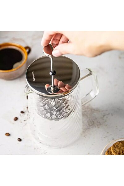 Klausberg Стъклен инфузер за кафе и чай с бутало, 1 л