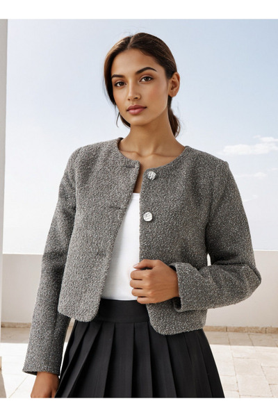 FAV Textured Tweed Jacket