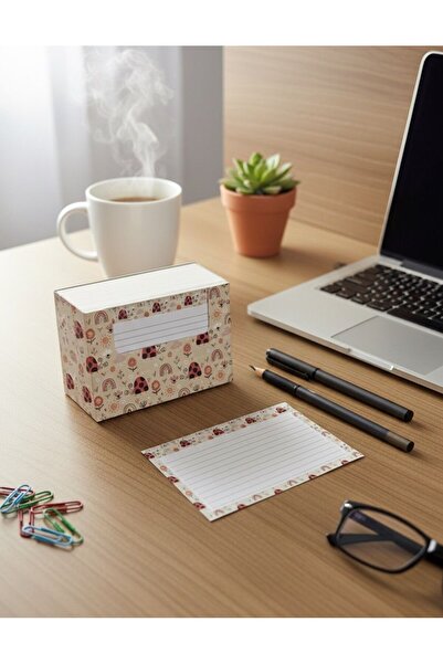 Adalinhome Hârtie de note de masă cu model Lizy Ladybug de Atakids - Bloc de note