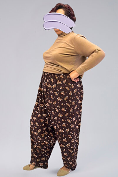 MAKSEN TEKSTİL Flower Patterned Viscose Fabric Women's Shalwar