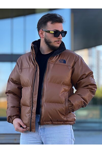 KINGAF Men's Inflatable Coat Leather