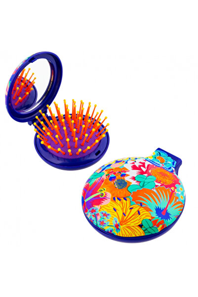 Pylones فرشاة شعر قابلة للطي مع مرآة - ليدي ريترو (بوجيه)