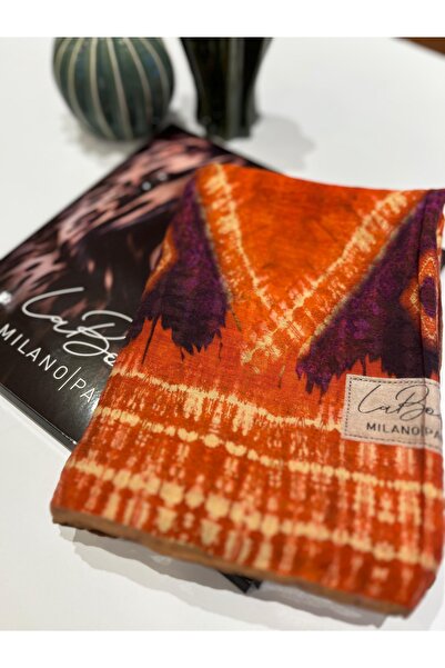 La Boutique Eşarp La boutique Güz Serisi Organik Retro Desen Şal