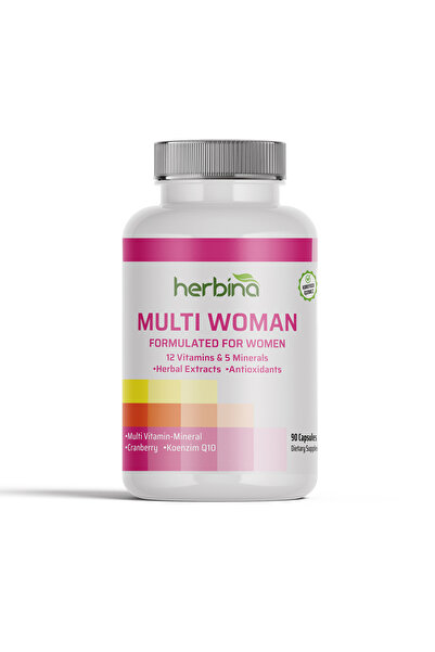 Herbina فيتامينات ومعادن متعددة خاصة بالمرأة 90 كبسولة