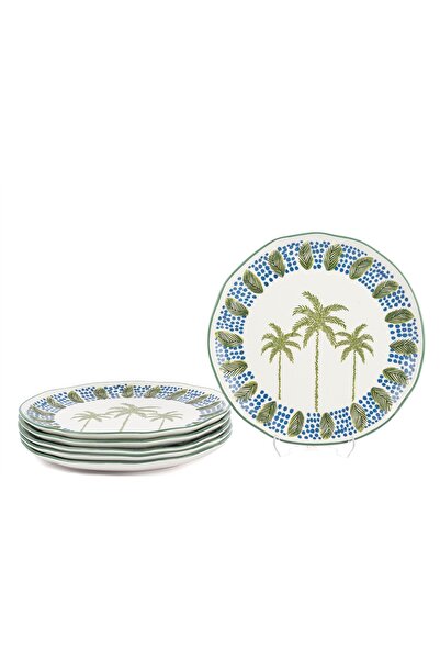 Mikasa Moor Palm Green Blue 6-Piece Serving Plate 27cm