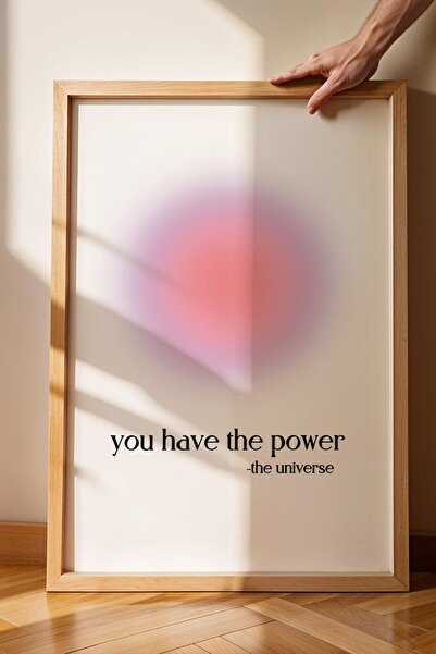 Saturn You Have the Power Framed Painting Aura Energy Colors - the Power Is in You