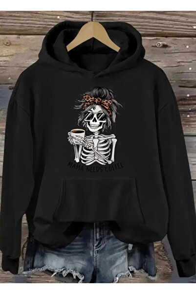 Oceanwear Γυναικείο φούτερ με κουκούλα με στάμπα Mama Coffee