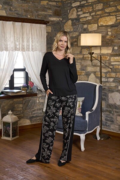 Cossy By Aqua Women's Black Pajama Set 26380