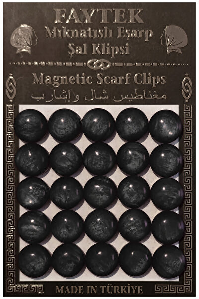 Vi Caro 2 li Set 5 Çift (10 Adet) Eşarp Şal Türban Baş Örtüsü Mıknatısı + 50 ...