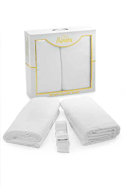 ihvan online Luxury Bamboo Hajj Umrah Belted Ihram Set