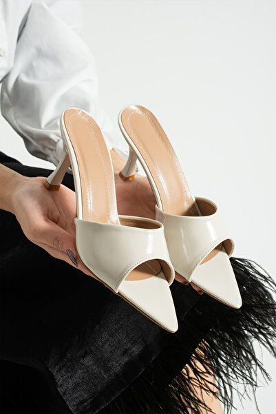 Moppy Women's Thin Heeled Pointed Toe Slippers (9cm)