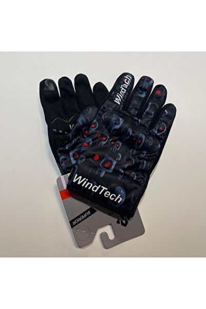 ULTRAPARTS قفازات WindTech باللون الأسود مع نقاط حمراء مقاس متوسط