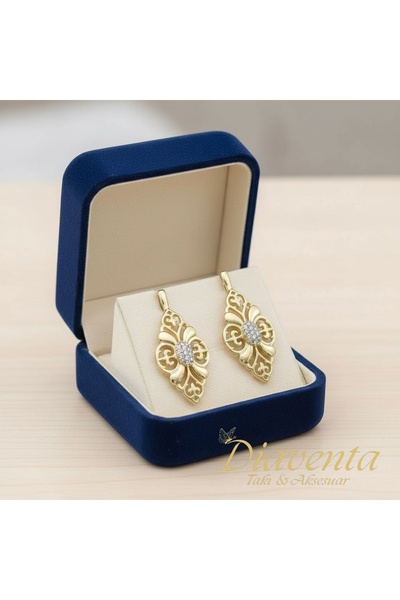 DİAVENTA TAKI VE AKSESUAR Xuping Steel Diamond Patterned Stone Premium Design Model | 2.5cm