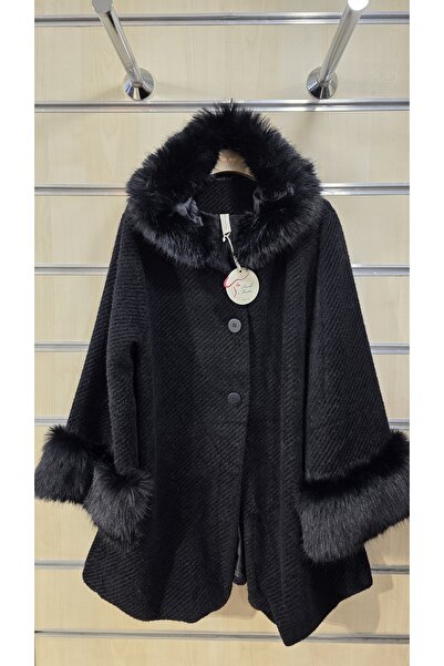 Park Moda Fur Detailed Coat Wool Blend