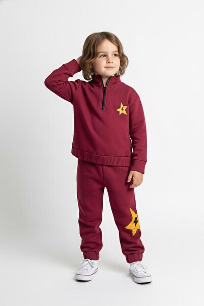 MiaBaby Zipper Detailed Şimşek Printed 2-Piece Set