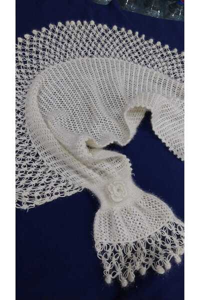 Papatyam 150 X 120 //Shawl//Knitted from Glitter Yarn//Shoulder Wrap//Stylish//