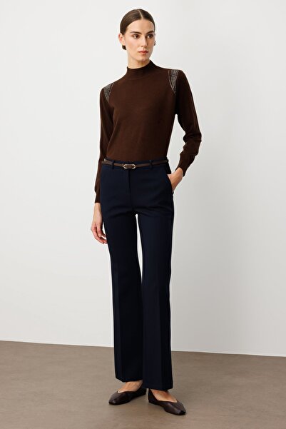 Ekol Buy Belted Spanish Flare Pants