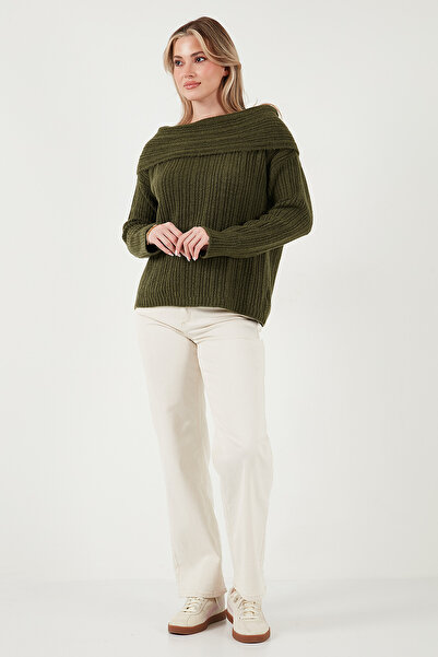 Lela oversized Πλεκτό πουλόβερ με γιακά Madonna πουλόβερ 4615216