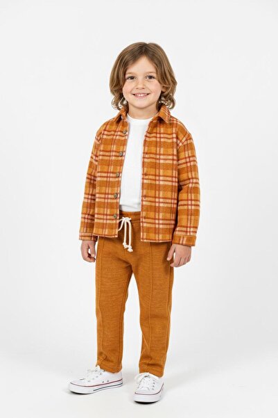 MiaBaby 3-Piece Set with Plaid Shirt