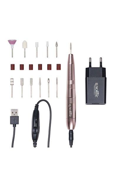 LUXORISE Λίμα νυχιών με USB Titanium Travel Tip - LUXORISE, Χρυσό