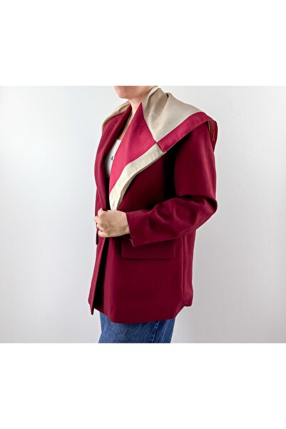 Modaonna Special Edition Cream Burgundy Satin Scarf