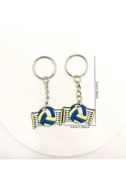 CN 2 bucăți breloc de volei - brelocuri sportive din PVC cu design de volei