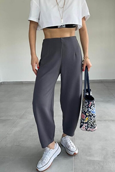 Swana بنطلون كريب نسائي بدون حزام