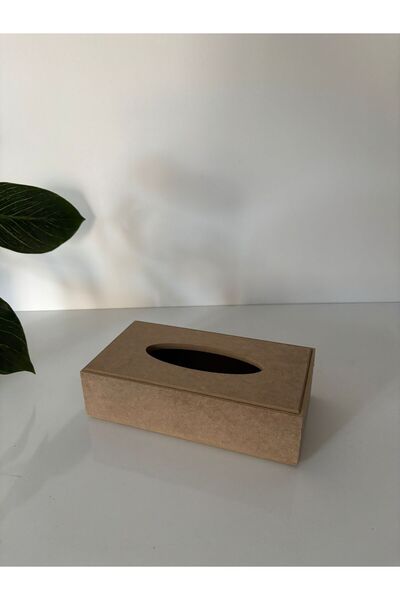 zeygift Kutu Peçetelik, Boyanabilir Ham Mdf Peçetelik