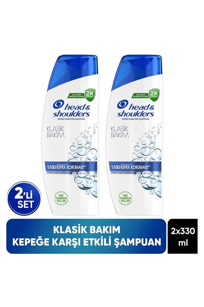 Head & Shoulders Klasik Bakım Kepek Karşıtı Günlük Kullanım 330ML Şampuan x 2...