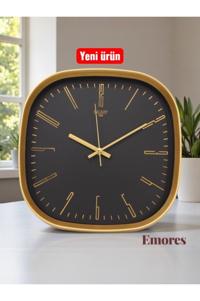 EMORES 30 Cm Gerçek Cam Sessiz Mekanizma Duvar Saati