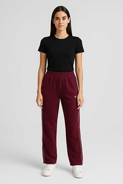 YEK&BİR Women's High Waist Extra Loose Fit 3 Thread Winter Pants