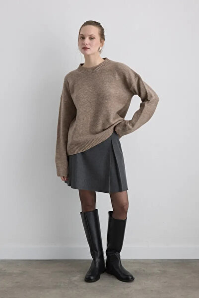 Gusto Βασικό πλεκτό πουλόβερ - Βιζόν