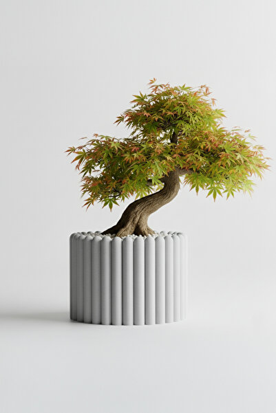 OEM Rounded Columns Decorative Pot – Graphite Mist Color