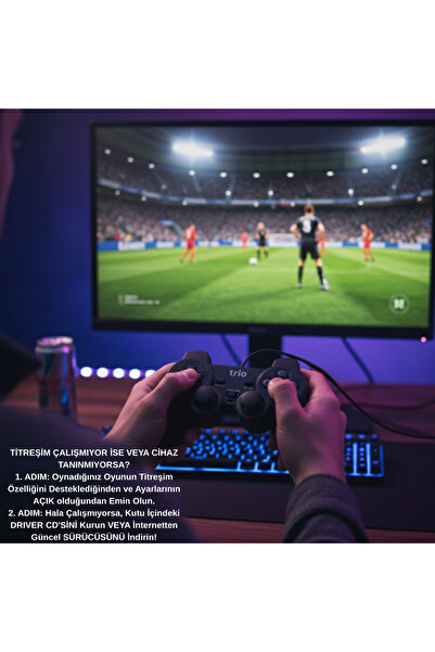 VOREX Trio TR-900 Çift Titreşimli (Double Vibration) USB PC Gamepad Joystick