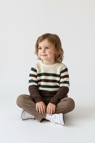 MiaBaby Striped Knitwear Sweater Pants Set