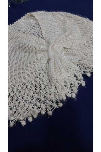 Papatyam 150 X 120 //Shawl//Knitted from Glitter Yarn//Shoulder Wrap//Stylish//