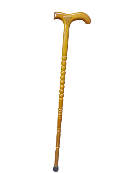 FWM عصا مشي خشبية صلبة مصنوعة يدويًا - مقبض مريح غير قابل للانزلاق (عام)