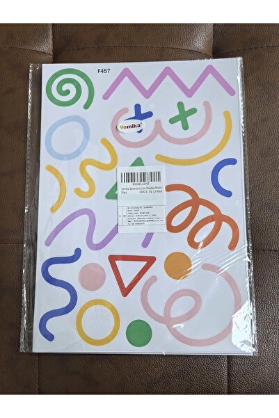 Generic ملصقات حائط بخطوط هندسية من فوميكا، 80 قطعة - ملصقات فينيل ذاتية اللص...