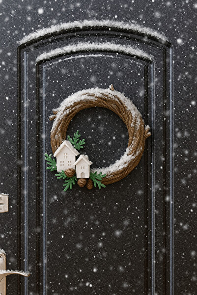 Epic Crafting Coroană de Crăciun 21 cm – Ornament Premium pentru Ușă & Decor ...